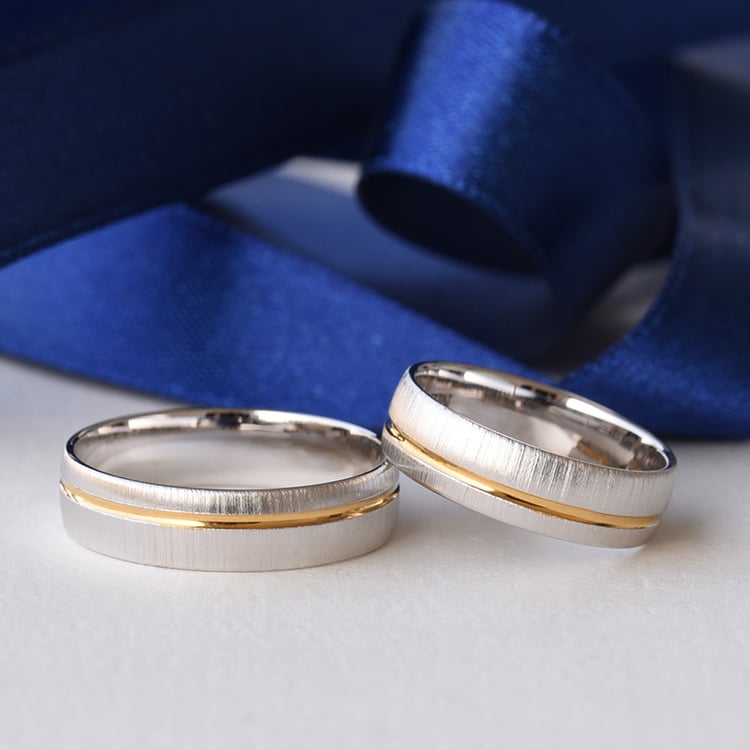 Snubní prsteny z kombinovaného zlata 77713