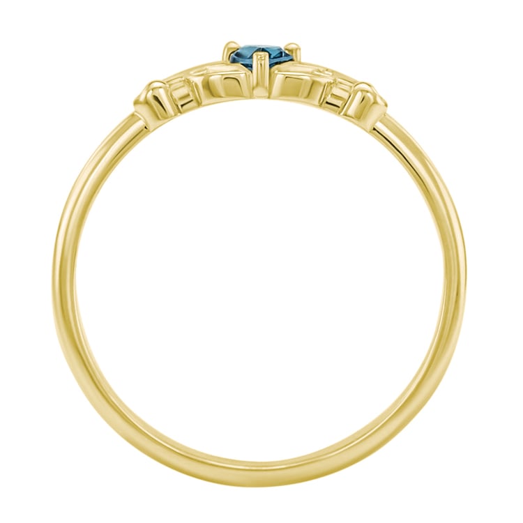 Prsten se srdcem s topazu 30387