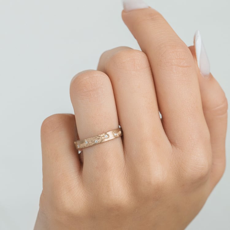 Snubní prsteny s ručně rytým povrchem Cley 163755