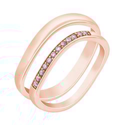 Zlaté nepravidelné snubní prsteny s diamanty Rahab