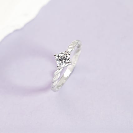 Propletený prsten s lab-grown diamantem Nelson