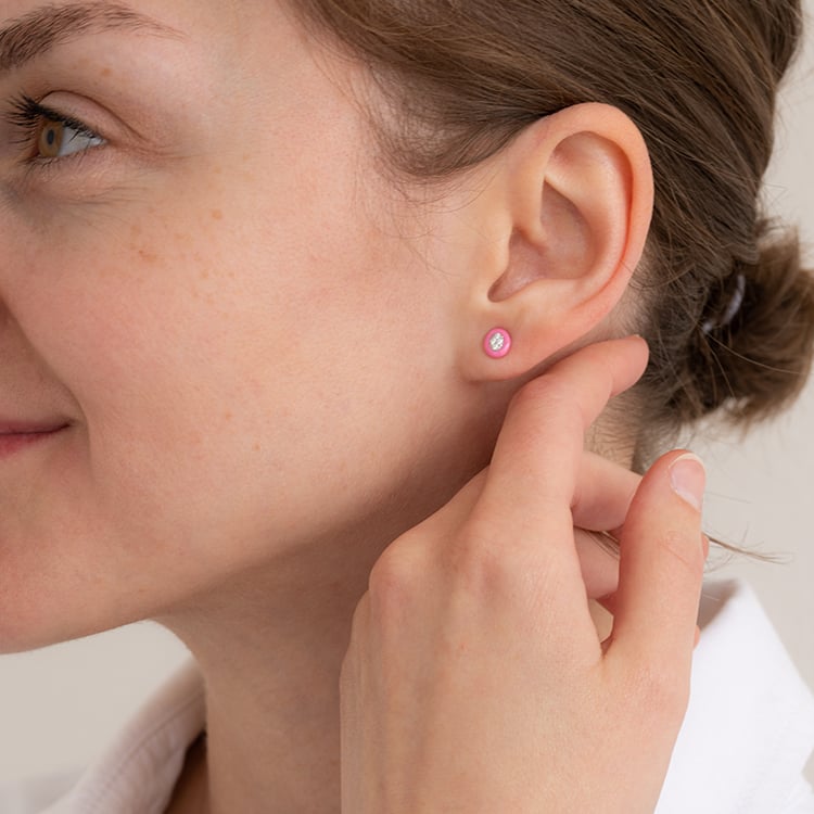 Keramické náušnice s lab-grown diamanty Ethel 122080