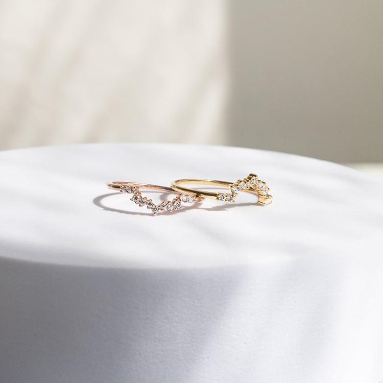 Vykrojený prsten s round lab-grown diamanty Callum 141768