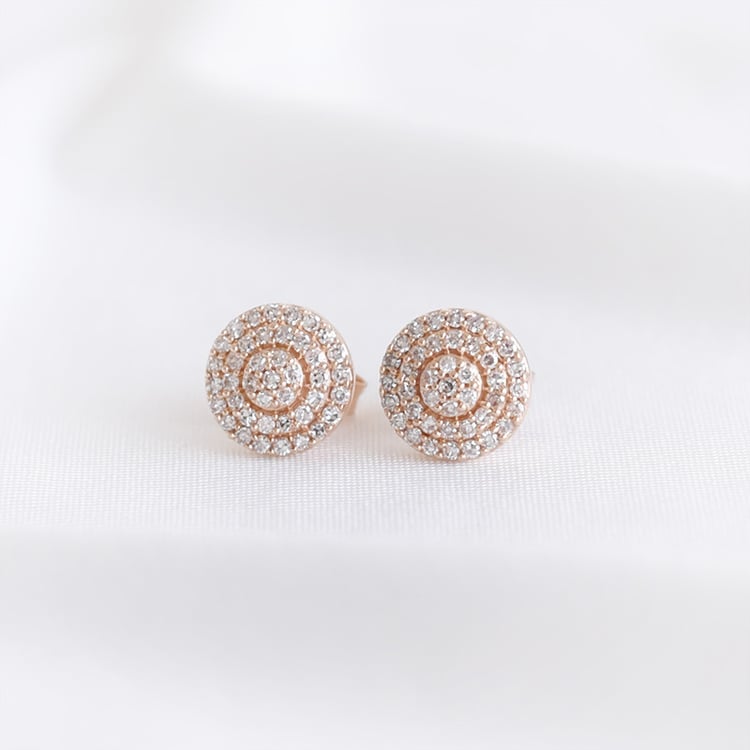 Stříbrné peckové náušnice s lab-grown diamanty Cornelia 104029