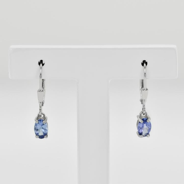Stříbrné náušnice s tanzanity 18884