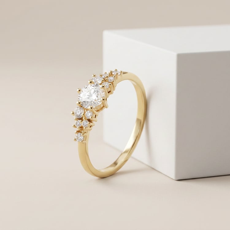 Romantický zásnubní prsten s diamanty Donell 169103