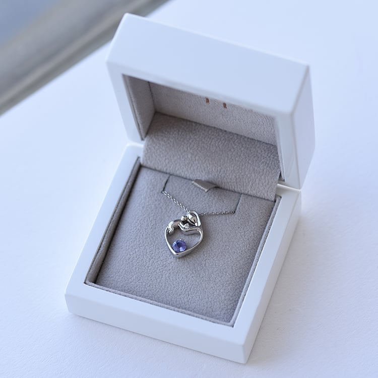 Diamantový přívěsek matka a dítě s tanzanitem 60990