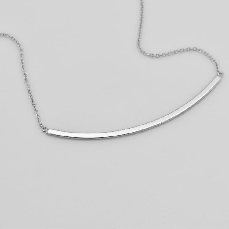 Minimalistický zaoblený náhrdelník ze stříbra 42359