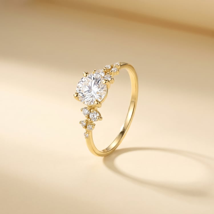 Zásnubní prsten s výběrem písmene a diamanty Olha 166782