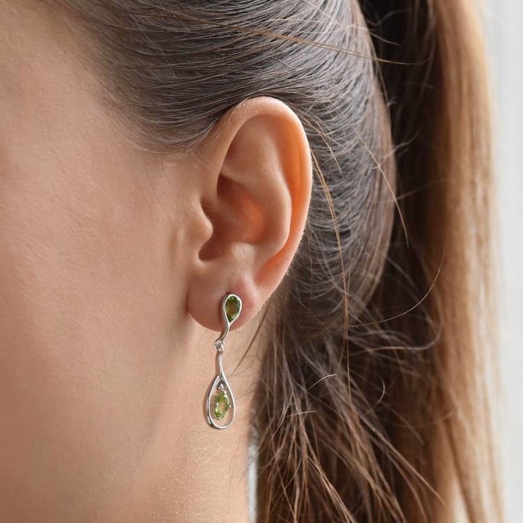 Stříbrné visací náušnice 107833