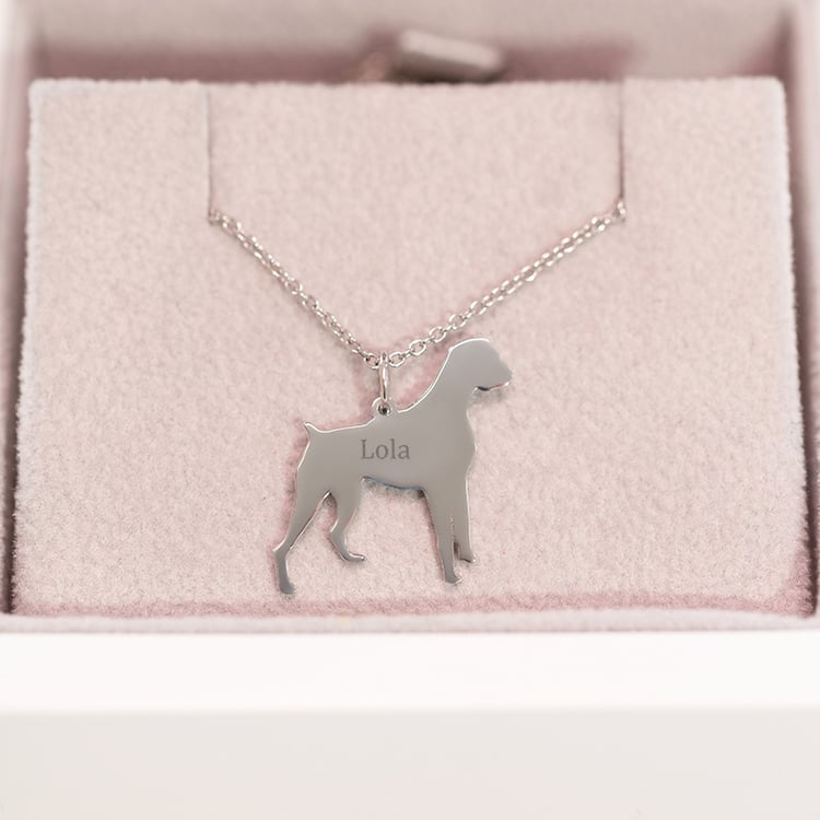 Přívěsek ve tvaru psa s gravírem Boxer 98943
