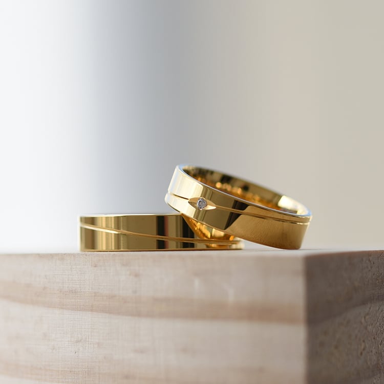 Ploché snubní prsteny 61414