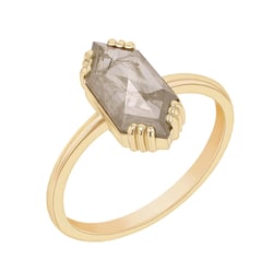 Prsten s hexagon salt and pepper diamantem Yene