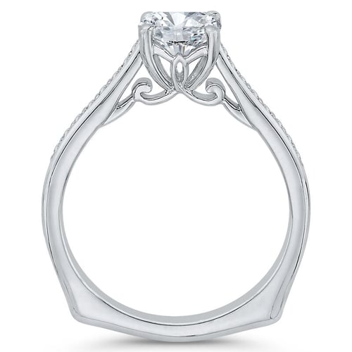 Zásnubní prsten s moissanitem a postranními diamanty Ulani