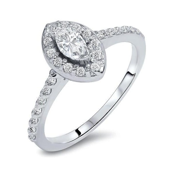 Zlatý zásnubní prsten s diamanty