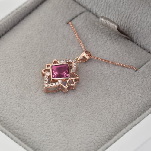 Turmalínový přívěsek s diamanty Kieran