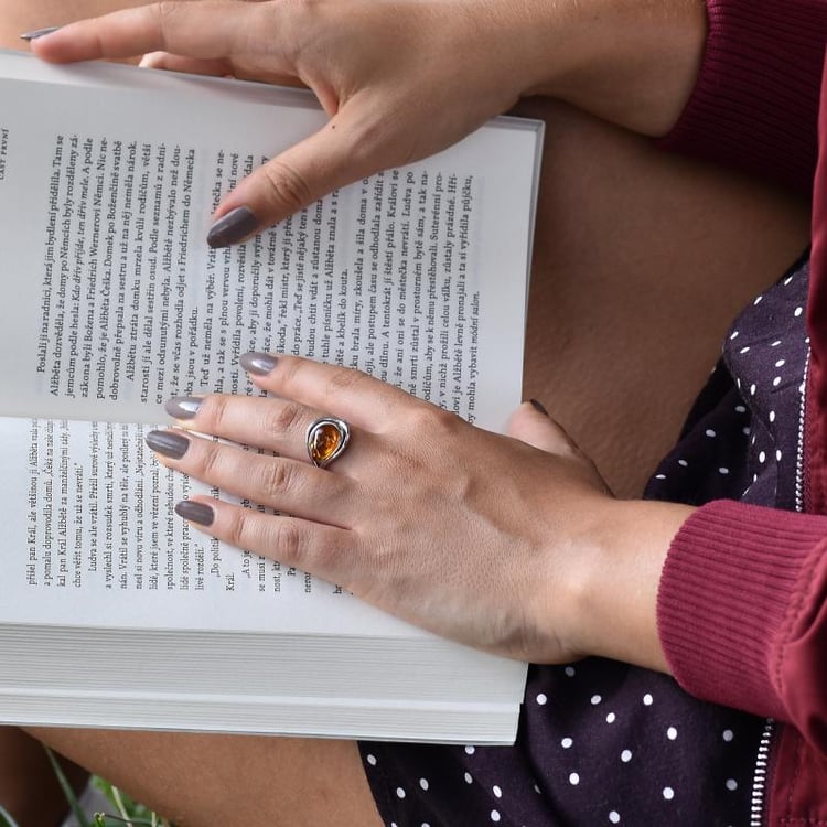 Jantarový prsten 14292