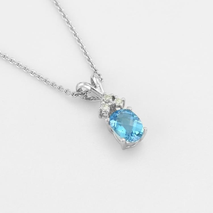 Náhrdelník s topazem a diamanty 51477