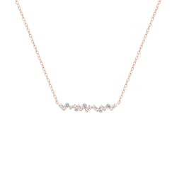 Náhrdelník s baguette lab-grown diamanty Manu
