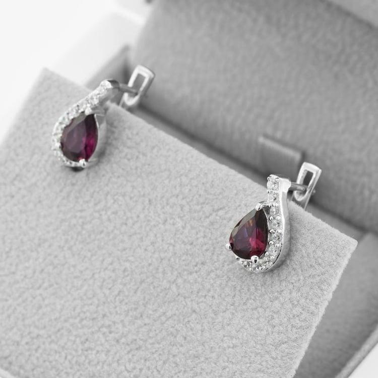 Stříbrné náušnice se zirkony 49124