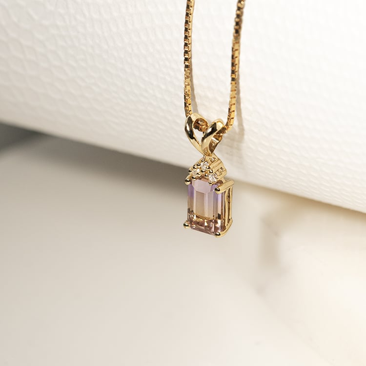 Kolekce šperků ze žlutého zlata s ametríny Yerachmiel 149997