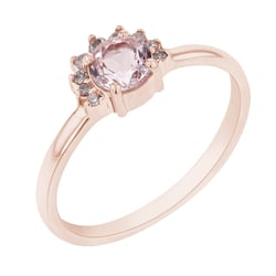 Zlatý minimalistický prsten s morganitem Sonnie
