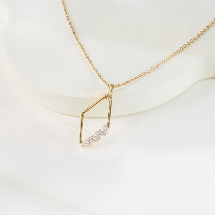 Zlatý přívěsek s lab-grown diamantem 164868