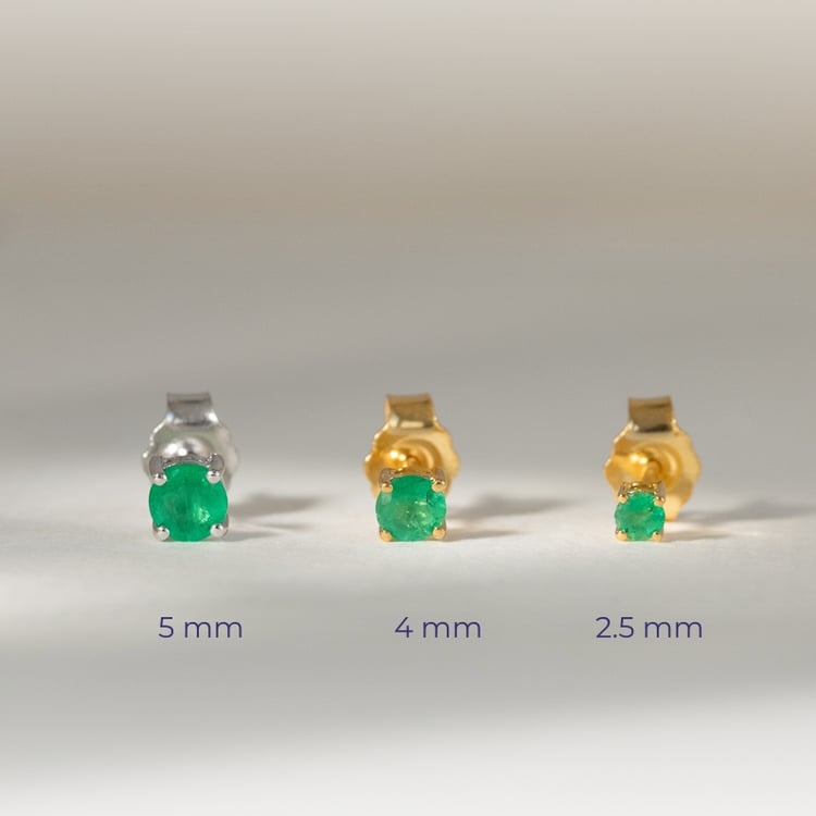 Stříbrné náušnice se smaragdy s výběrem velikosti Franci 120467