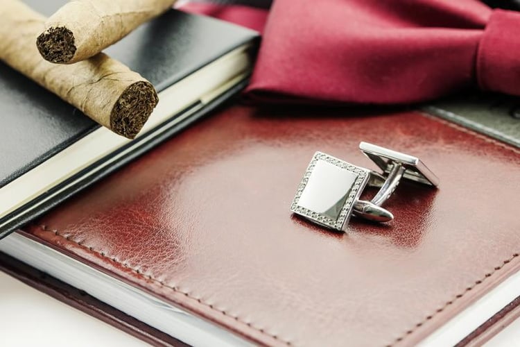 Diamantové manžetové knoflíčky ze stříbra 8763