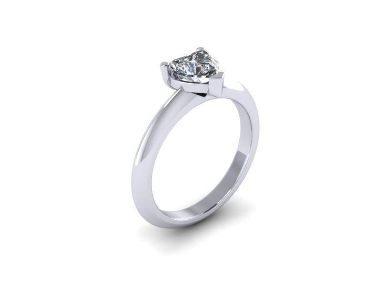 Zlatý prsten s heart diamantem Jasoda 6583