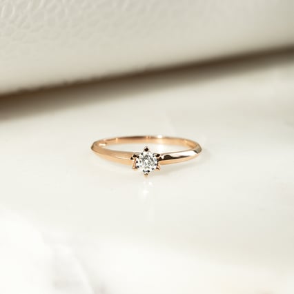 Solitaire prsten s lab-grown diamantem Leandra