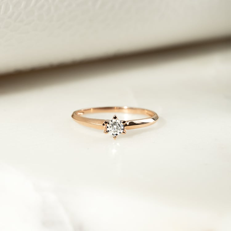 Solitaire prsten s lab-grown diamantem Leandra 134081