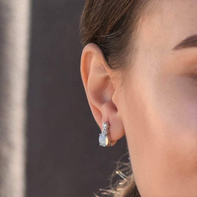 Visací náušnice s opály 106154