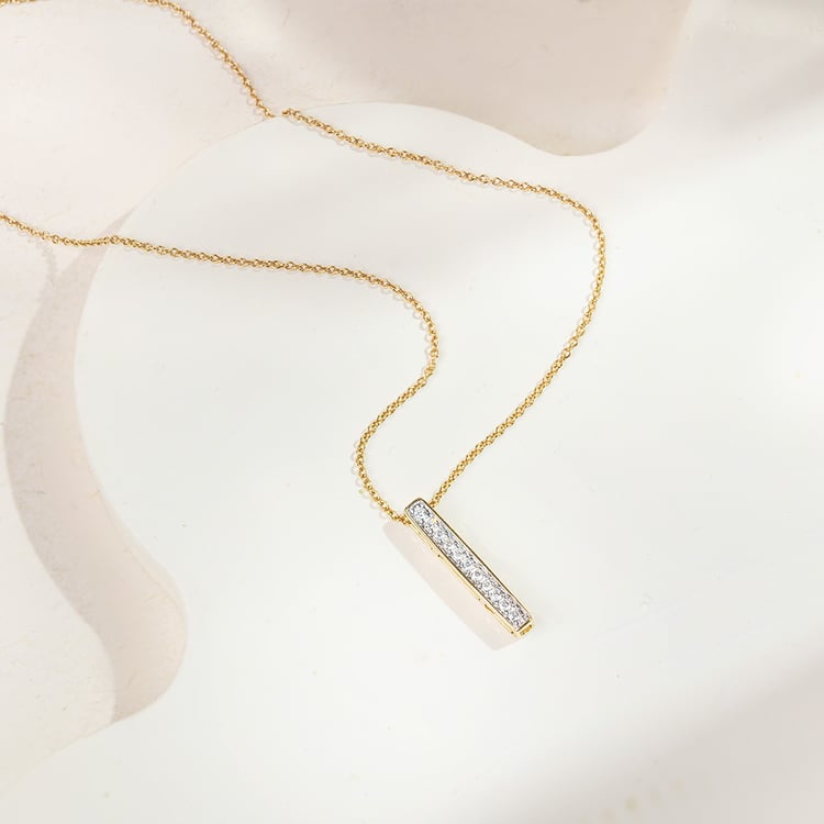 Zlatý přívěsek s lab-grown diamanty Ola 163559