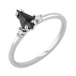 Zlatý prsten s kite salt and pepper diamantem Adalia