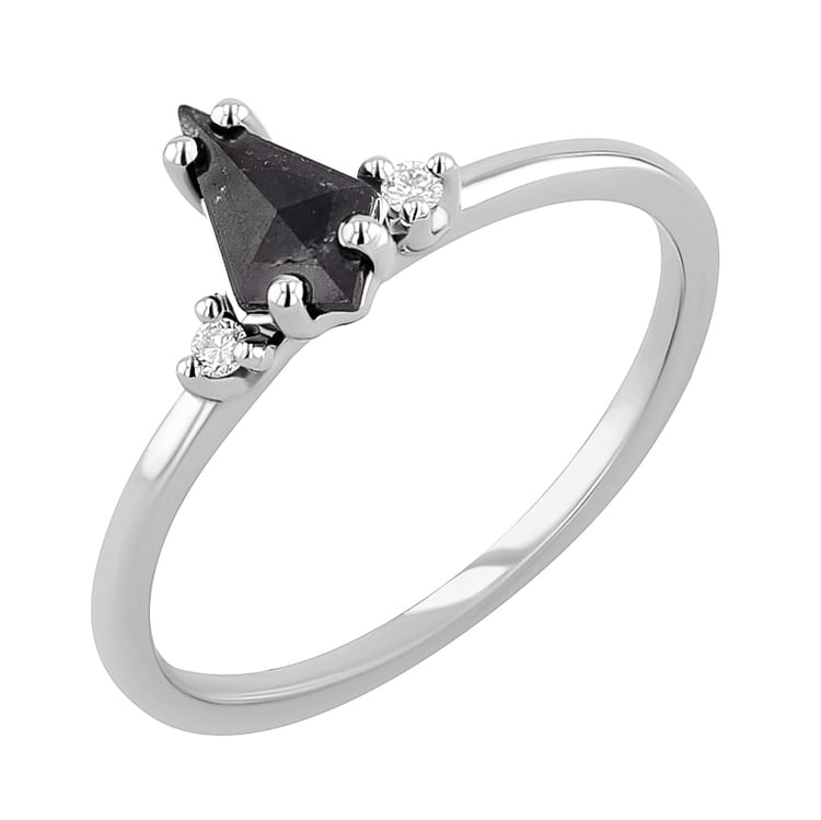 Zlatý prsten s kite salt and pepper diamantem Adalia