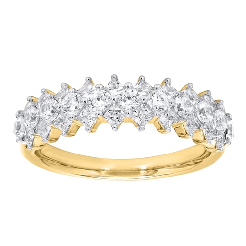 Half-eternity prsten ze zlata s lab-grown diamanty Govind