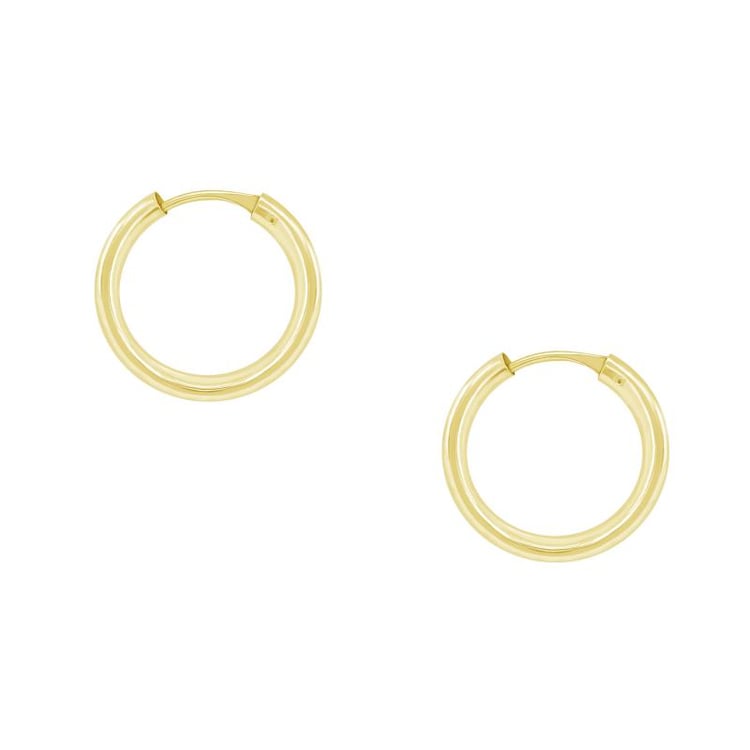 Zlaté 12 mm náušnice kroužky ze žlutého zlata
