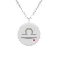 Stříbrný přívěsek se znamením a turmalínem Váhy