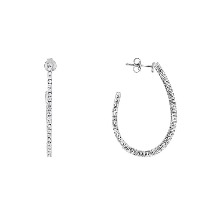 Zlaté flexi půlkruhové náušnice s diamanty Streep 141253