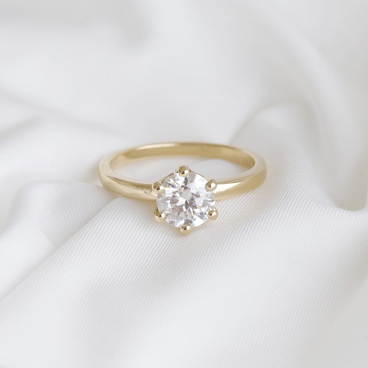 Zásnubní prsten s moissanitem 93494