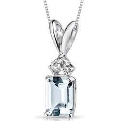 Zlatý přívěsek s akvamarínem a diamanty Deandra