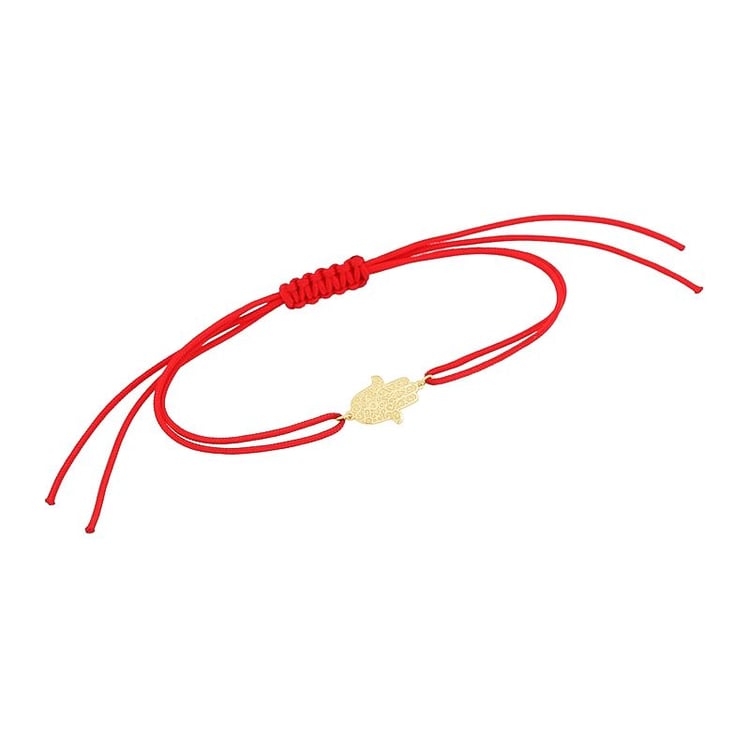 Šňůrkový jóga náramek se symbolem Hamsa