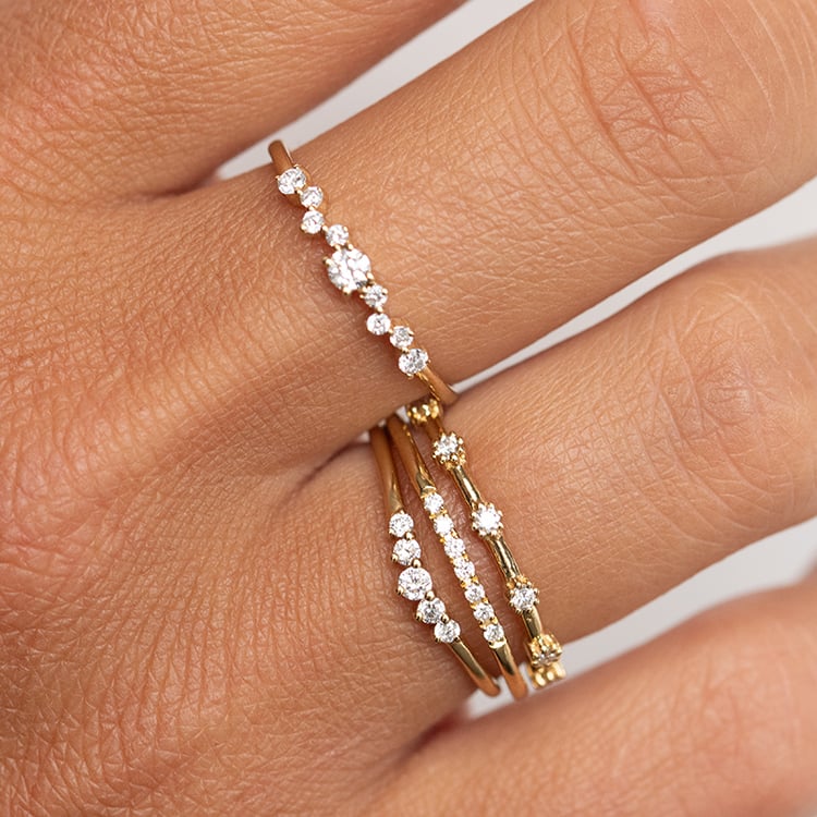 Znamenitý prsten s lab-grown diamanty Charmie 139794