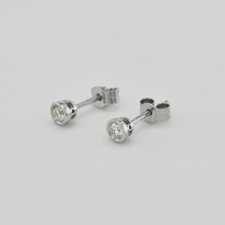 Zlaté diamantová náušnice 13394