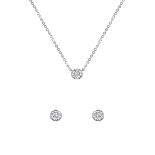 Minimalistický sada šperků s diamanty Misu