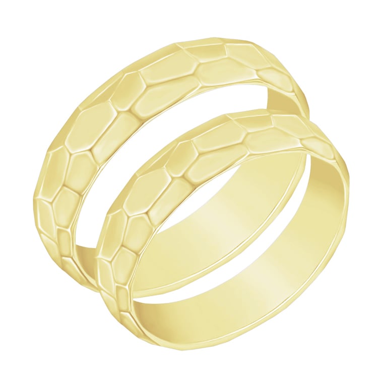 Lesklé tepané prsteny 