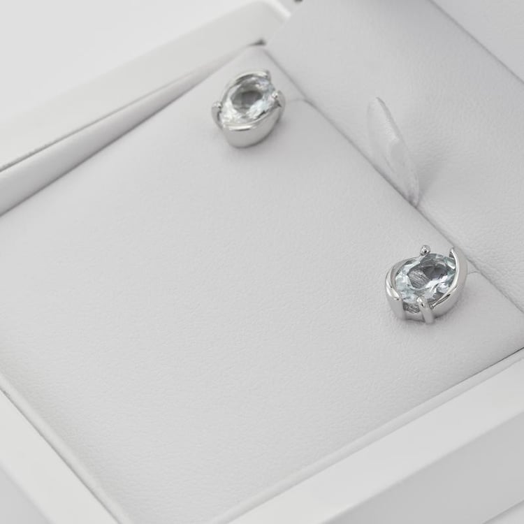 Náušnice s akvamaríny 31836