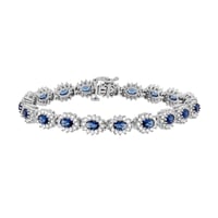 Luxusní náramek s lab-grown safíry a diamanty Dorotéia