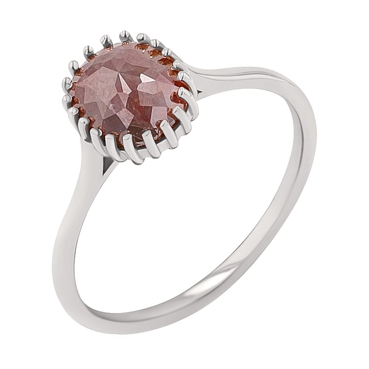 Zlatý prsten s oval salt and pepper diamantem Marcea